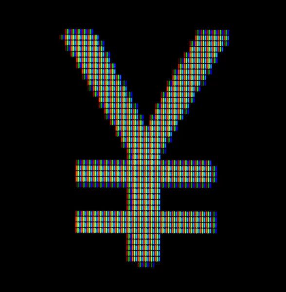 Close-up de um símbolo de iene — Fotografia de Stock