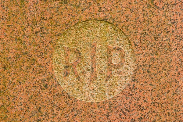 Mezar taşındaki mektup rip — Stok fotoğraf