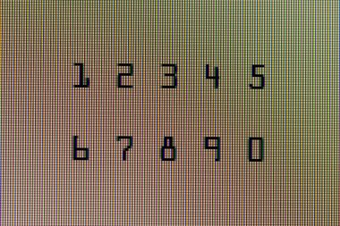 números en primer plano en la pantalla de un ordenador