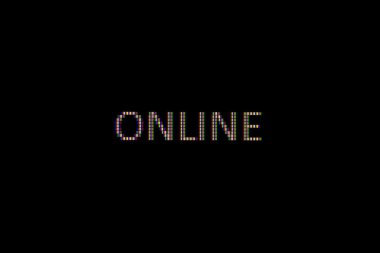 Bilgisayar ekranında yakın çekim Online (piksel)