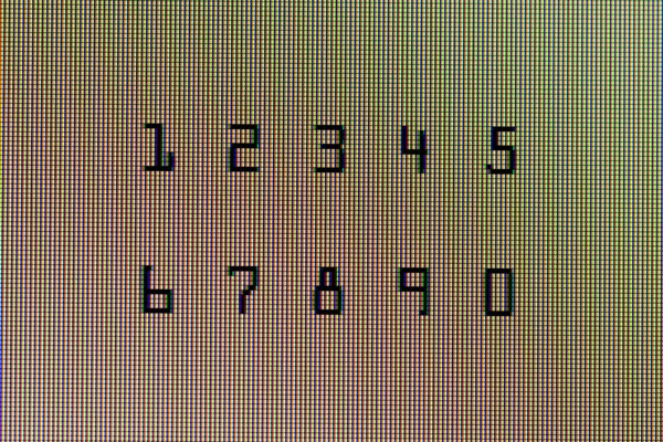 números en primer plano en la pantalla de un ordenador