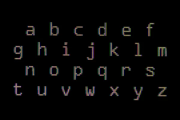 L'alfabeto in primo piano su uno schermo di computer — Foto Stock