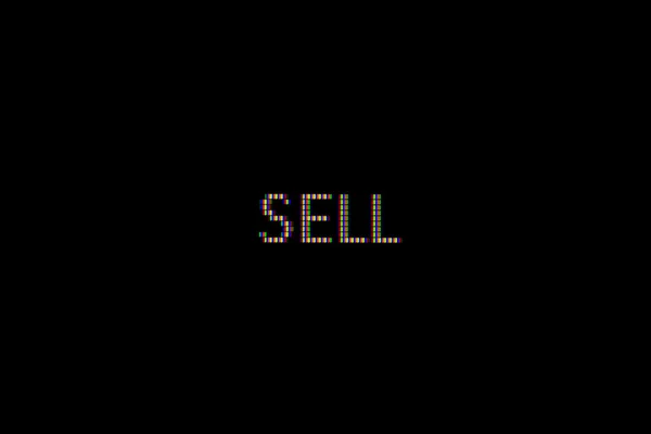 Продавати (пікселі) крупним планом на екрані комп'ютера — стокове фото