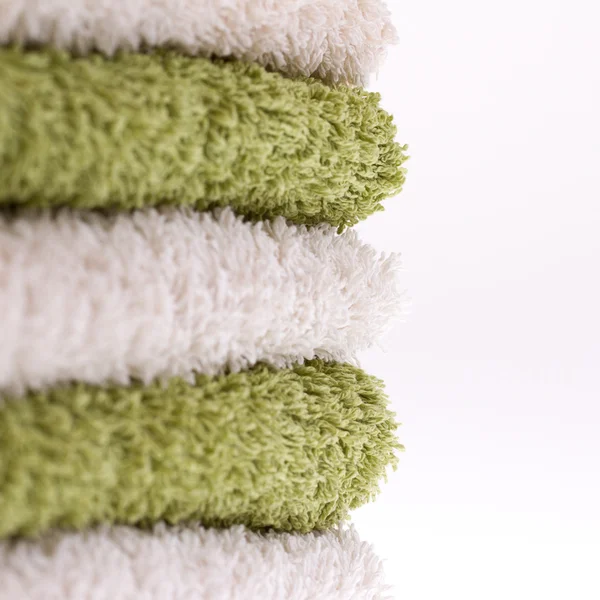 stock image Green and white towels