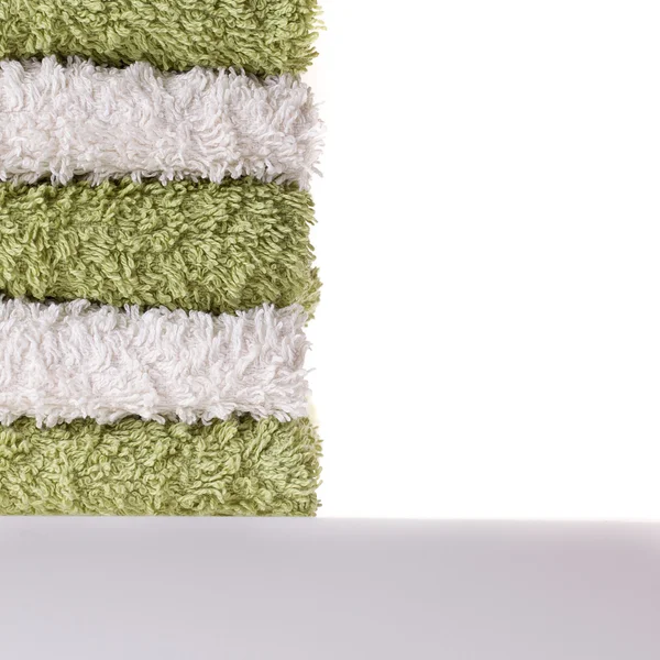 stock image Green and white towels