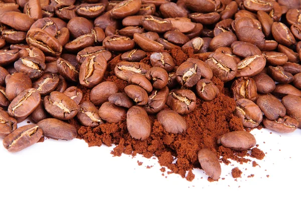 Closeup kávová zrna — Stock fotografie