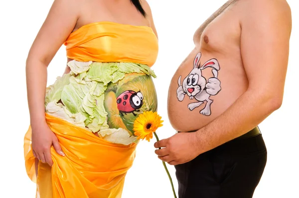 Two stomach with pictures — Stock Photo, Image