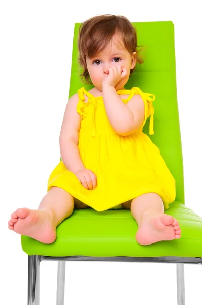 Παιδί στην καρέκλα — Φωτογραφία Αρχείου
