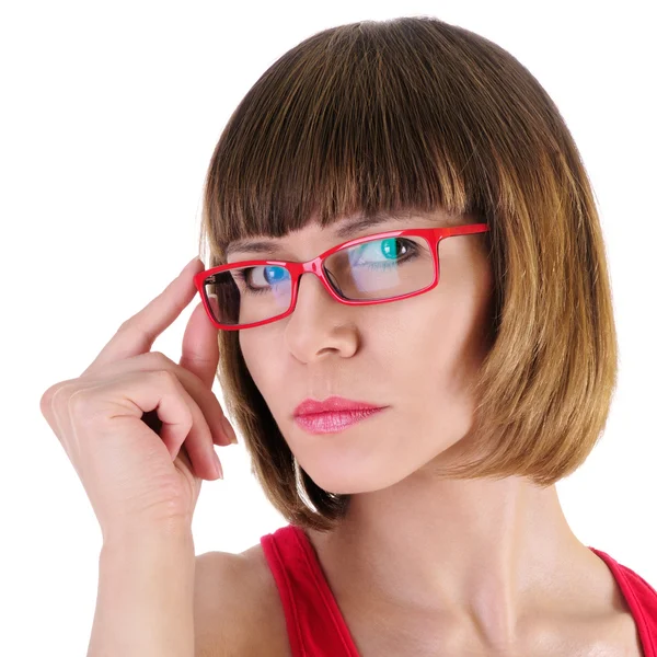 Žena v brýlích — Stock fotografie