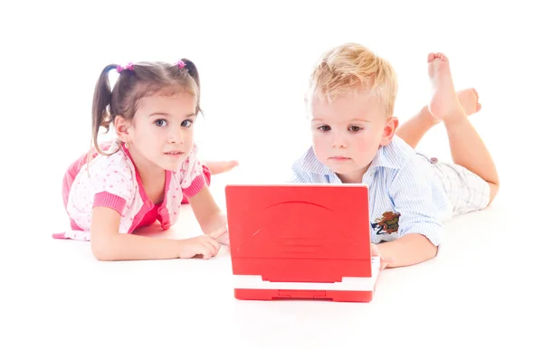 Children with laptop — Stock Photo, Image