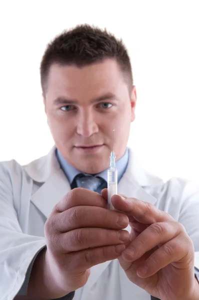 Доктор підготовка знеболюючий шприц — стокове фото