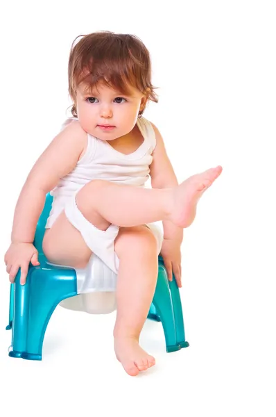 Baby on the pot — Stock Photo, Image