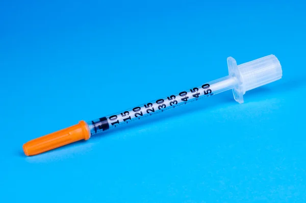 An insulin syringe — Stock Photo, Image