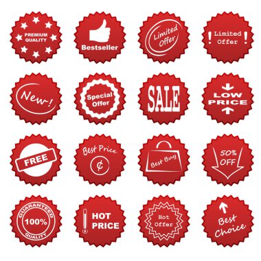 Star banner set clipart