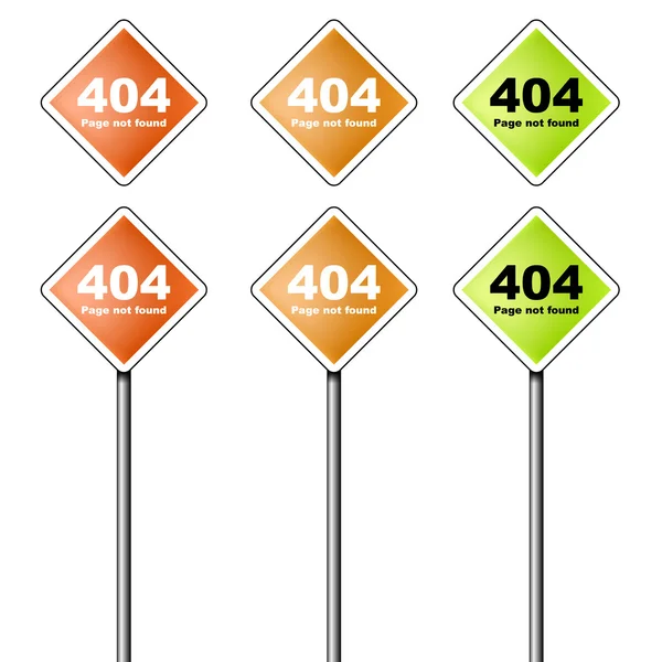 Error 404 icono y signo — Vector de stock