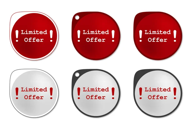 Limitede offer round sticker — Stock Vector