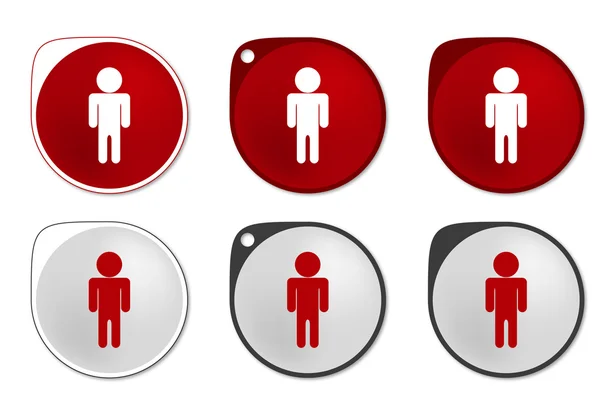 adam için etiket yuvarlak