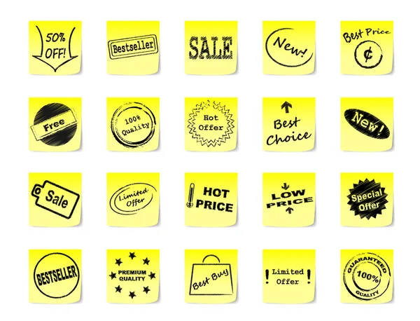 dükkan için yapışkan notlar