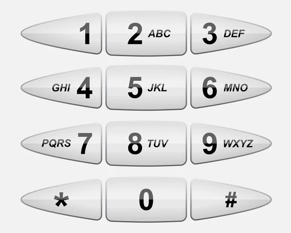 Telefonní klávesnice — Stockový vektor