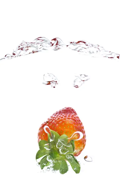 Strawberry under water — Stock Photo, Image