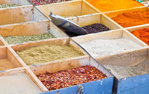 Stock image Weekly market spices shop