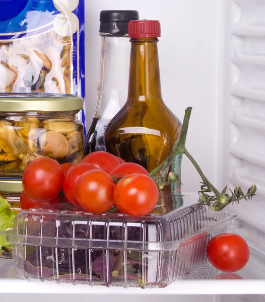 Étel a hűtőben — Stock Fotó