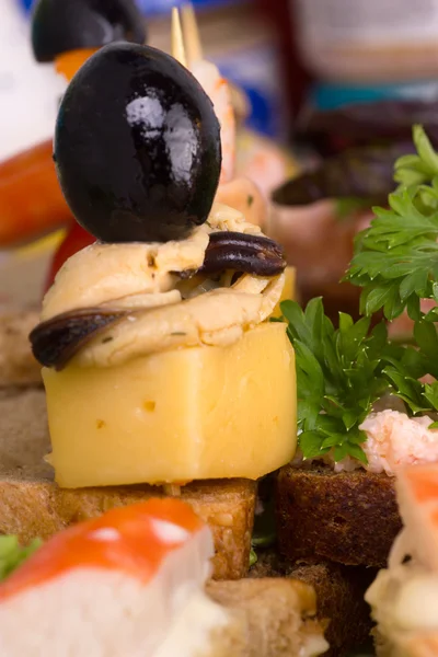 Mediterranean canapés — Stock Photo, Image