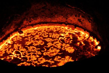 Iron smelting in Furnaces clipart