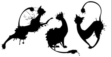 Cats-blots clipart