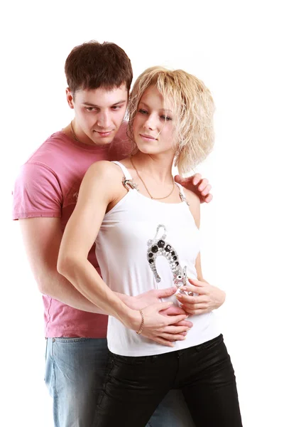 stock image Young couple posing