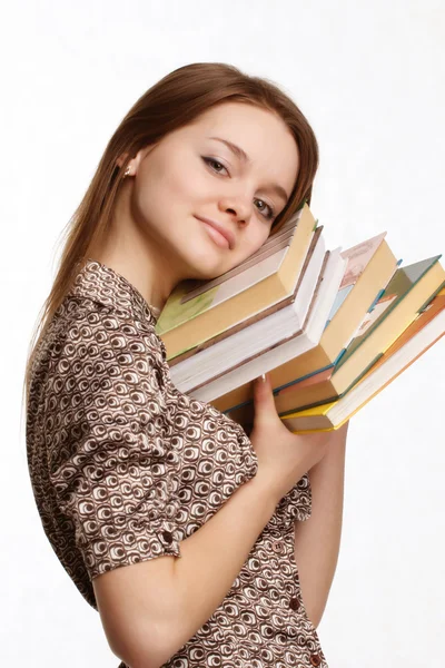 Dívka s knihami Royalty Free Stock Obrázky