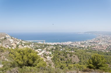 Views of Javea town from Montgo Massif clipart