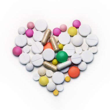 Heart of medicaments clipart