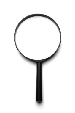 Magnifier on white background clipart