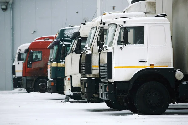 Stock image Trucks in a row