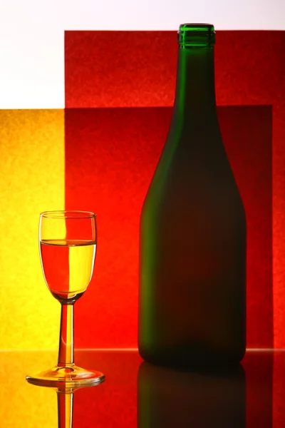 Bottle and glass — Stock Photo, Image