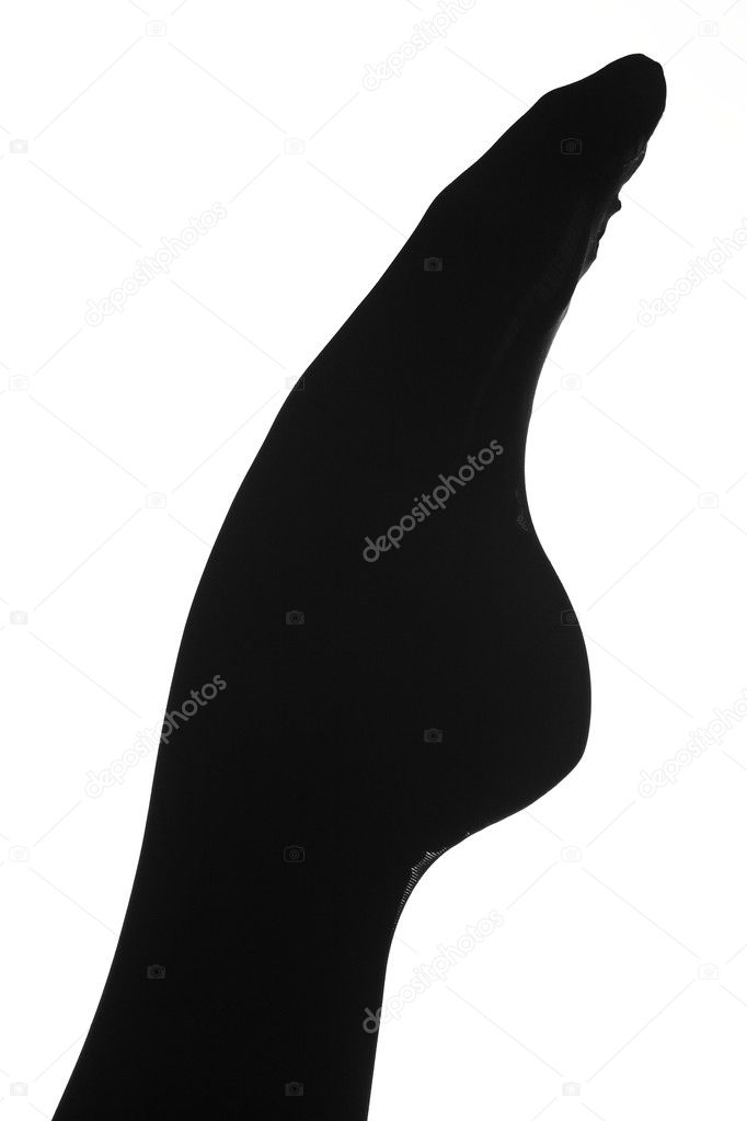 Woman's foot with pointed toe
