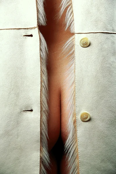 Female buttocks with coat — Stock Photo, Image
