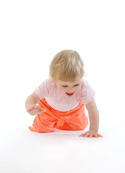 Baby running on all fours — Stock Photo, Image