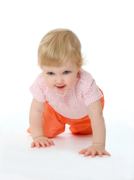 Baby running on all fours — Stock Photo, Image