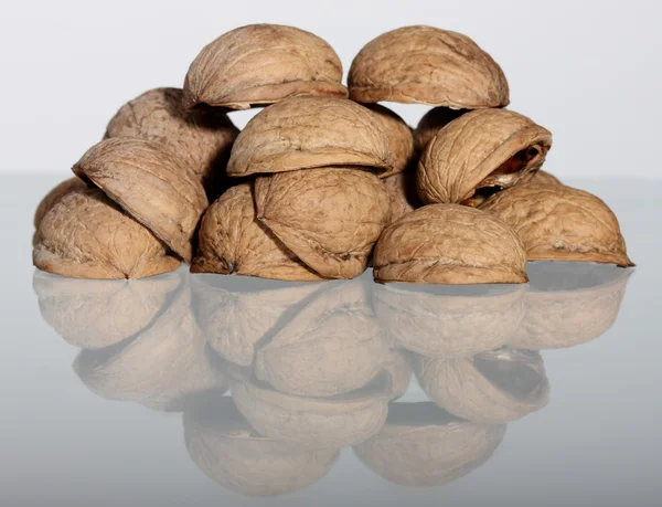 stock image Hill of walnut's nutshells