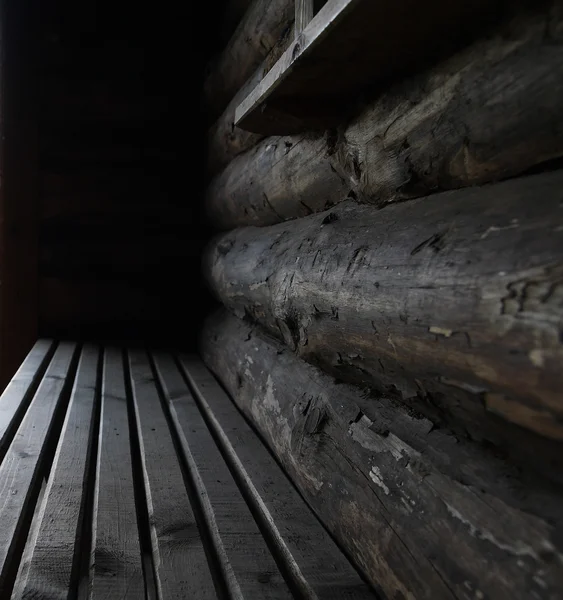 Loghouse en la oscuridad — Foto de Stock