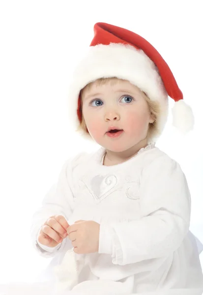 Cute baby in Santa — Stock Photo, Image