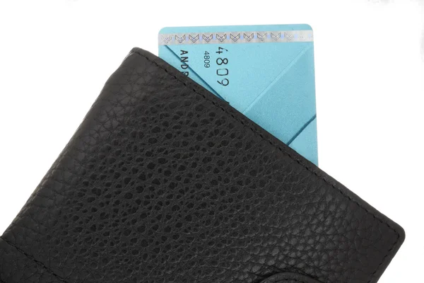 Plastic card in the wallet — Stock Photo, Image