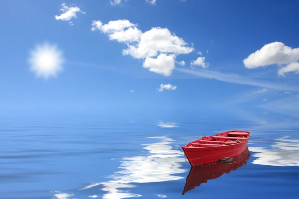 stock image Red boat