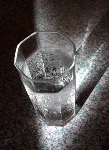 Glass with Chilled Water — Stock Photo, Image