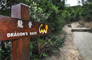 Dragon's Back Signpost, Hong Kong clipart