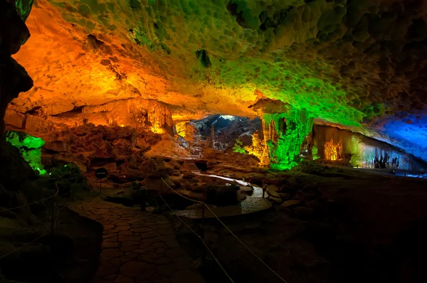 Stock image Surprising Cave Interior, Halong Bay