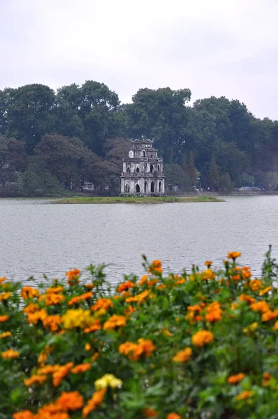 Turtle Tower, Hoan Kiem Lake, Hanoi — Stock Photo, Image