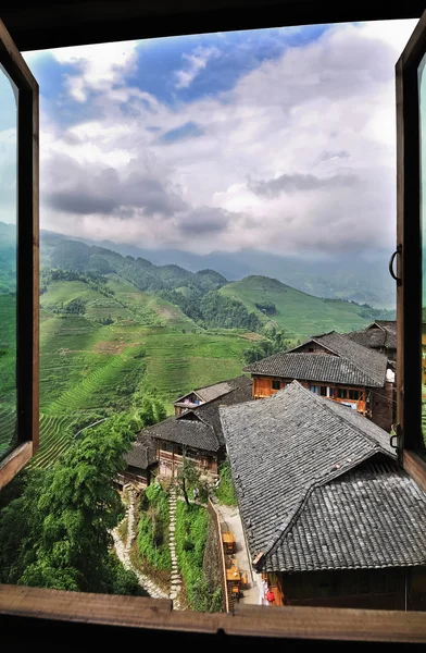 Рисові тераси, Гуйлінь, Китай — стокове фото